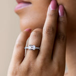 Load image into Gallery viewer, DAHL EMERALD CUT MOISSANITE ENGAGEMENT RING