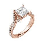 Load image into Gallery viewer, DITA PRINCESS CUT MOISSANITE ENGAGEMENT RING