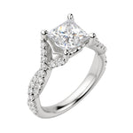 Load image into Gallery viewer, DITA PRINCESS CUT MOISSANITE ENGAGEMENT RING