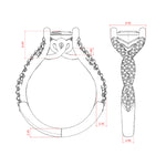 Load image into Gallery viewer, DITA PRINCESS CUT MOISSANITE ENGAGEMENT RING