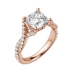 Load image into Gallery viewer, DITA CUSHION CUT MOISSANITE MOISSANITE ENGAGEMENT RING