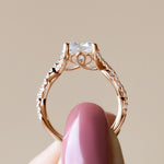 Load image into Gallery viewer, DITA CUSHION CUT MOISSANITE MOISSANITE ENGAGEMENT RING