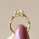 Load image into Gallery viewer, DITA CUSHION CUT MOISSANITE MOISSANITE ENGAGEMENT RING