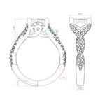 Load image into Gallery viewer, DITA CUSHION CUT MOISSANITE MOISSANITE ENGAGEMENT RING