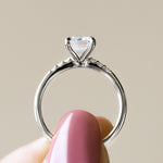 Load image into Gallery viewer, RHOS EMERALD CUT MOISSANITE ENGAGEMENT RING