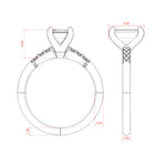 Load image into Gallery viewer, RHOS EMERALD CUT MOISSANITE ENGAGEMENT RING