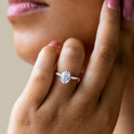 Load image into Gallery viewer, RHOS OVAL CUT MOISSANITE ENGAGEMENT RING