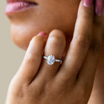 Load image into Gallery viewer, RHOS OVAL CUT MOISSANITE ENGAGEMENT RING