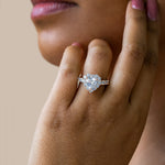 Load image into Gallery viewer, VAIL BOLD HEART CUT MOISSANITE ENGAGEMENT RING