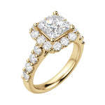 Load image into Gallery viewer, VAIL BOLD PRINCESS CUT MOISSANITE ENGAGEMENT RING