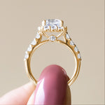 Load image into Gallery viewer, VAIL BOLD PRINCESS CUT MOISSANITE ENGAGEMENT RING