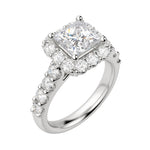 Load image into Gallery viewer, VAIL BOLD PRINCESS CUT MOISSANITE ENGAGEMENT RING