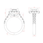 Load image into Gallery viewer, VAIL BOLD PRINCESS CUT MOISSANITE ENGAGEMENT RING