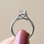 Load image into Gallery viewer, HELM EMERALD CUT MOISSANITE ENGAGEMENT RING