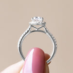 Load image into Gallery viewer, HELM OVAL CUT MOISSANITE ENGAGEMENT RING