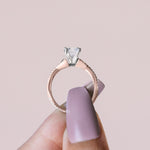 Load image into Gallery viewer, CHIC ACCENTED PRINCESS CUT MOISSANITE ENGAGEMENT RING