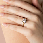 Load image into Gallery viewer, CHIC ACCENTED CUSHION CUT MOISSANITE ENGAGEMENT RING