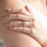 Load image into Gallery viewer, CHIC ACCENTED RADIANT CUT MOISSANITE ENGAGEMENT RING