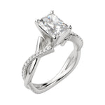 Load image into Gallery viewer, CHIC ACCENTED RADIANT CUT MOISSANITE ENGAGEMENT RING