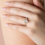 Load image into Gallery viewer, CHIC ACCENTED OVAL CUT MOISSANITE ENGAGEMENT RING