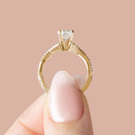 Load image into Gallery viewer, CHIC ACCENTED OVAL CUT MOISSANITE ENGAGEMENT RING