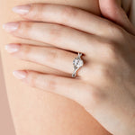Load image into Gallery viewer, CHIC ACCENTED OVAL CUT MOISSANITE ENGAGEMENT RING