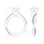 Load image into Gallery viewer, CHIC ACCENTED OVAL CUT MOISSANITE ENGAGEMENT RING