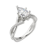 Load image into Gallery viewer, CHIC ACCENTED PEAR CUT MOISSANITE ENGAGEMENT RING