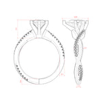 Load image into Gallery viewer, CHIC ACCENTED PEAR CUT MOISSANITE ENGAGEMENT RING