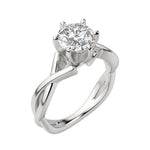 Load image into Gallery viewer, CHIC CLASSIC ROUND CUT MOISSANITE ENGAGEMENT RING