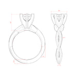 Load image into Gallery viewer, CHIC CLASSIC ROUND CUT MOISSANITE ENGAGEMENT RING