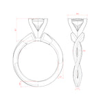Load image into Gallery viewer, CHIC CLASSIC PRINCESS CUT MOISSANITE ENGAGEMENT RING