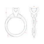 Load image into Gallery viewer, CHIC CLASSIC EMERALD CUT MOISSANITE ENGAGEMENT RING