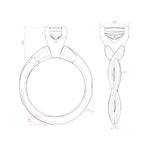 Load image into Gallery viewer, CHIC CLASSIC RADIANT CUT MOISSANITE ENGAGEMENT RING
