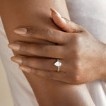 Load image into Gallery viewer, CHIC CLASSIC PEAR CUT MOISSANITE ENGAGEMENT RING