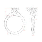 Load image into Gallery viewer, CHIC CLASSIC PEAR CUT MOISSANITE ENGAGEMENT RING