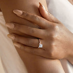 Load image into Gallery viewer, CHIC CLASSIC CUSHION CUT MOISSANITE ENGAGEMENT RING