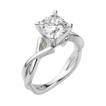 Load image into Gallery viewer, CHIC CLASSIC CUSHION CUT MOISSANITE ENGAGEMENT RING