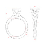 Load image into Gallery viewer, CHIC CLASSIC CUSHION CUT MOISSANITE ENGAGEMENT RING