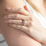 Load image into Gallery viewer, CHIC CLASSIC ASSCHER CUT MOISSANITE ENGAGEMENT RING