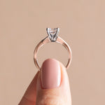 Load image into Gallery viewer, CHIC CLASSIC ASSCHER CUT MOISSANITE ENGAGEMENT RING