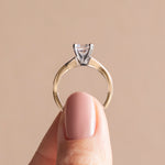 Load image into Gallery viewer, CHIC CLASSIC ASSCHER CUT MOISSANITE ENGAGEMENT RING