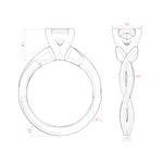Load image into Gallery viewer, CHIC CLASSIC ASSCHER CUT MOISSANITE ENGAGEMENT RING