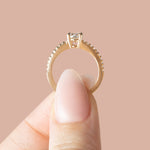 Load image into Gallery viewer, EAVE ACCENTED OVAL CUT MOISSANITE ENGAGEMENT RING