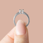 Load image into Gallery viewer, EAVE ACCENTED OVAL CUT MOISSANITE ENGAGEMENT RING