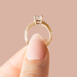 Load image into Gallery viewer, EAVE ACCENTED RADIANT CUT MOISSANITE ENGAGEMENT RING