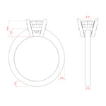 Load image into Gallery viewer, EAVE CLASSIC ROUND CUT MOISSANITE ENGAGEMENT RING