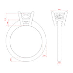 Load image into Gallery viewer, EAVE CLASSIC CUSHION CUT MOISSANITE ENGAGEMENT RING