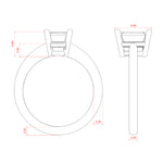 Load image into Gallery viewer, EAVE CLASSIC EMERALD CUT MOISSANITE ENGAGEMENT RING