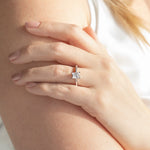 Load image into Gallery viewer, EAVE CLASSIC RADIANT CUT MOISSANITE ENGAGEMENT RING